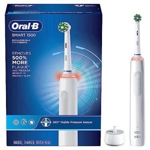 Oral-B Smart 1500 Rechargeable Electric Toothbrush, White