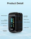 Fingertip Pulse Oximeter with OLED Screen and Lanyard