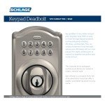 Schlage Camelot Keypad Deadbolt - Keyless Entry Lock