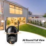 SEHMUA Wireless 2K Solar Security Camera with Night Vision