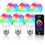 Phopollo 6-Pack RGBW Smart LED Light Bulbs