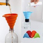 KongNai 4-Pack Collapsible Silicone Kitchen Funnels