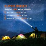 BUYSIGHT Rechargeable 1000,000 Lumens Handheld Spotlight