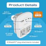 Universal Travel Adapter Kit with USB Ports