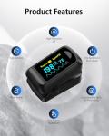 Fingertip Pulse Oximeter with OLED Screen and Lanyard
