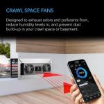 AC Infinity AIRTITAN T8 WiFi Crawlspace Ventilator Fan