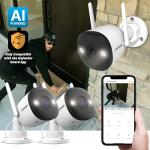 Defender AI 4K Outdoor Security Camera, 2 Pack