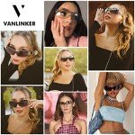 VANLINKER Trendy Y2K Wrap Around Sunglasses