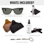 Ray-Ban RB2132 New Wayfarer Polarized Sunglasses Bundle
