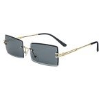 NIDOVIX Rimless Rectangle Sunglasses with UV400 Protection