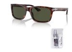 Persol PO3048S Havana/Green Rectangular Sunglasses Bundle