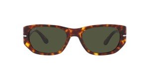 Persol PO3307S Havana/Green Rectangular Sunglasses