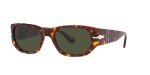 Persol PO3307S Havana/Green Rectangular Sunglasses