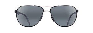 Maui Jim Polarized Aviator Sunglasses - Matte Black