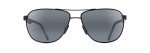 Maui Jim Polarized Aviator Sunglasses - Matte Black