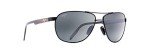 Maui Jim Polarized Aviator Sunglasses - Matte Black