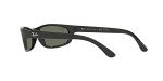 Ray-Ban RB4115 Rectangular Sunglasses - Black/Polarized Green