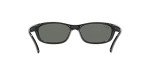 Ray-Ban RB4115 Rectangular Sunglasses - Black/Polarized Green