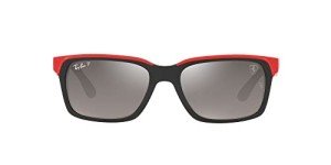 Ray-Ban Scuderia Ferrari Rectangular Sunglasses - Black/Red