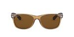 Ray-Ban New Wayfarer Polarized Sunglasses, Honey Brown