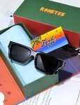 Trendy Retro Rectangle UV Protection Sunglasses (Black)