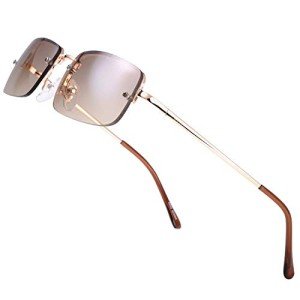 Minimalist Small Rectangular Sunglasses with Gift Box
