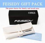 FEISEDY Women’s Classic Rimless Sunglasses with Diamond Lenses