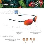 Maui Jim Hookipa Polarized Rimless Sunglasses - Black