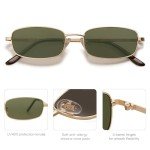 SOJOS Retro Y2K Narrow Rectangle Sunglasses