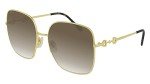 Gucci GG0879S Gold Brown Women's Sunglasses