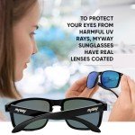 Myway Luxury Blue Mirror Sunglasses for Men & Women