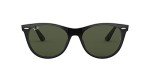 Ray-Ban Wayfarer II Round Sunglasses - Black/G-15 Green