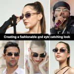 Dollger Colorful Rimless Rectangle Sunglasses for All