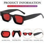 AIEYEZO Retro Thick Rectangle Polarized Sunglasses