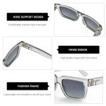 ZENOTTIC Polarized Rectangle Sunglasses for Men & Women