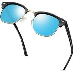 KANASTAL Polarized Semi-Rimless Browline Sunglasses