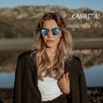 KANASTAL Polarized Semi-Rimless Browline Sunglasses