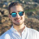 KANASTAL Polarized Semi-Rimless Browline Sunglasses