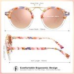 Pink Mirrored Polarized Designer Sunglasses for Women