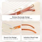 Dollger Colorful Rimless Rectangle Sunglasses for All