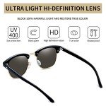 KANASTAL Polarized Semi-Rimless Browline Sunglasses