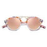 Pink Mirrored Polarized Designer Sunglasses for Women