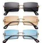Stylish Rectangle Rimless Sunglasses for Everyone