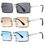 Stylish Rectangle Rimless Sunglasses for Everyone