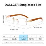 Dollger Colorful Rimless Rectangle Sunglasses for All