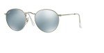 Ray-Ban RB3447 Matte Silver Round Metal Sunglasses