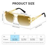 Kepoita Square Rimless Men's Fashion Sunglasses