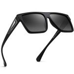 Jim Halo Retro UV400 Polarized Sunglasses - Black Frame