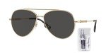 Burberry Women's Light Gold Aviator Sunglasses Bundle