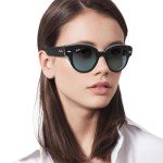 Ray-Ban Women's Roundabout Round Sunglasses - Black/Blue
